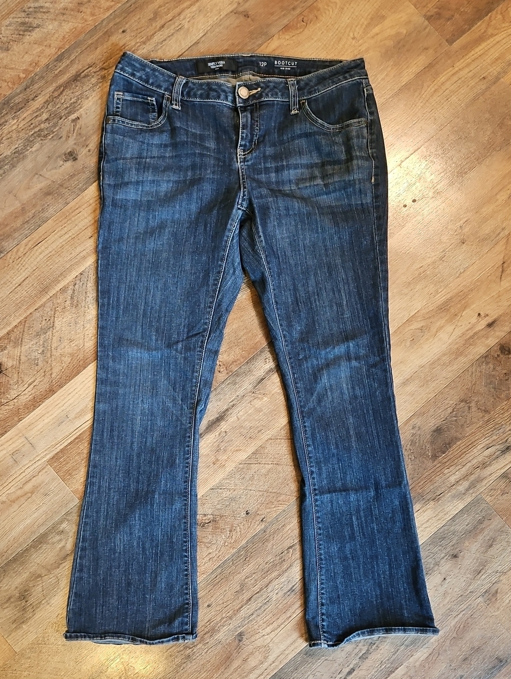 👖Simply Vera Vera Wang Dark Blue Bootcut Jeans